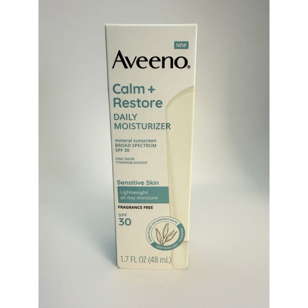 Aveeno Calm + Restore Daily Moisturiser SPF 30 1.7 fl.oz Exp 5/2027
